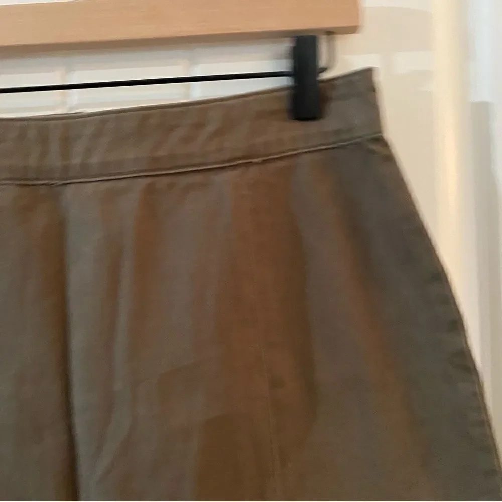 NWT Forever 21 Olive Green Scalloped Mini Skirt